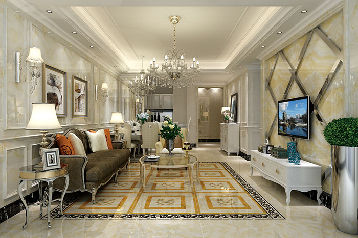 永利中国瓷砖客厅KWP68013-KWS68016效果图