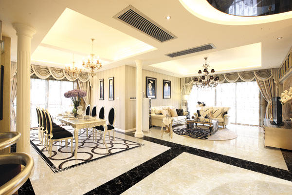 永利中国大理石瓷砖KYG8009+KYB8017+KYB8015-DH 效果图