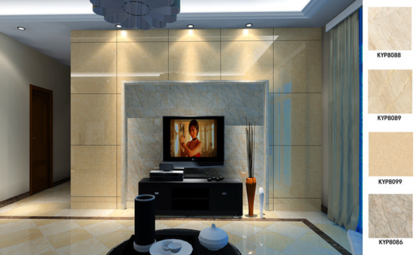 永利中国瓷砖应用效果：佛山季园和府115方现代气概户型装修效果鉴赏