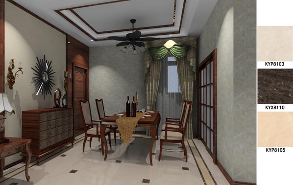 永利中国瓷砖应用效果：大沥碧桂园·华府01户型装修效果鉴赏