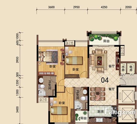 永利中国家装：佛山大沥碧桂园华府115㎡美式装修效果鉴赏