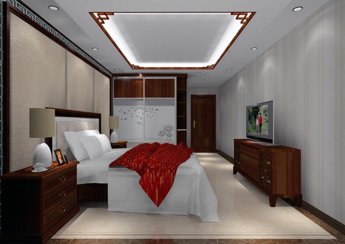 永利中国家装：井冈山协调家园安顿小区130㎡中式气概装修鉴赏