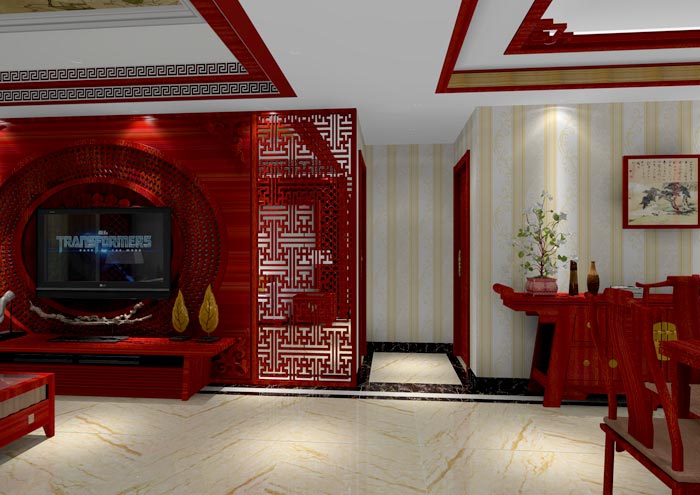 永利中国家装：佛山佛山容桂颐澳花园112㎡的中式气概装修鉴赏